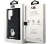 Etui Karl Lagerfeld Hardcase Silicone Choupette Metal Pin do Samsung Galaxy S24 Ultra Czarny