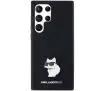 Etui Karl Lagerfeld Hardcase Silicone Choupette Metal Pin do Samsung Galaxy S24 Ultra Czarny