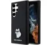 Etui Karl Lagerfeld Hardcase Silicone Choupette Metal Pin do Samsung Galaxy S24 Ultra Czarny