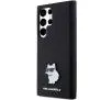 Etui Karl Lagerfeld Hardcase Silicone Choupette Metal Pin do Samsung Galaxy S24 Ultra Czarny