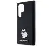 Etui Karl Lagerfeld Hardcase Silicone Choupette Metal Pin do Samsung Galaxy S24 Ultra Czarny