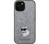 Etui Karl Lagerfeld Hardcase Fixed Glitter Choupette Logo Metal Pin do Samsung Galaxy A35 Srebrny