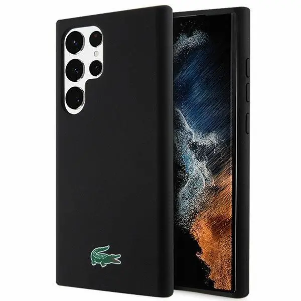 Etui Lacoste LCHCS23LSLOK Hardcase Silicone do Samsung Galaxy S23 Ultra Czarny