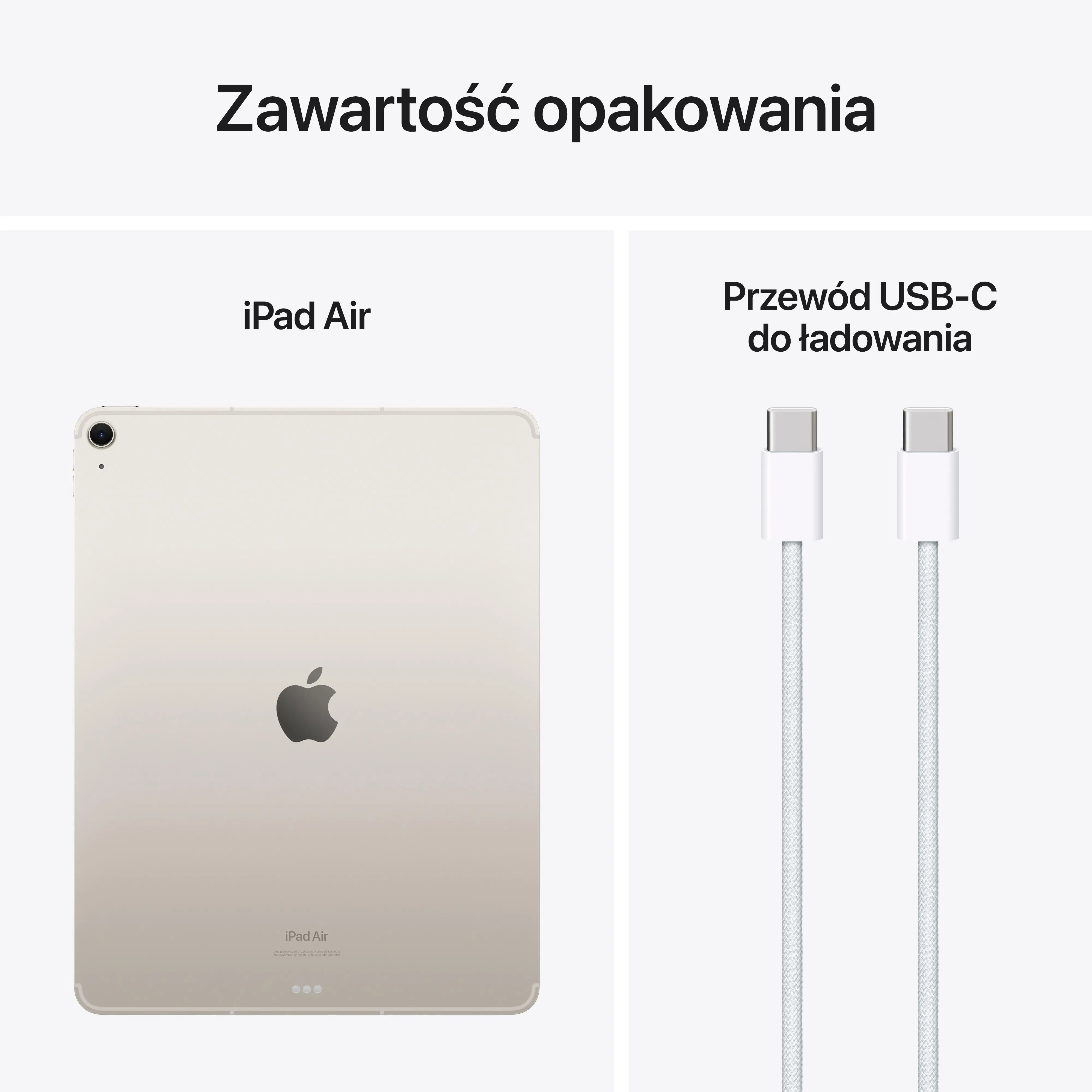 Apple iPad Air 6 gen 2024 13" 8/512GB Wi-Fi Cellular 5G Księżycowa poświata