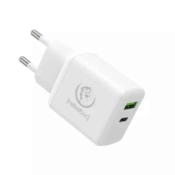 Ładowarka sieciowa Rebeltec USB-C + USB-A H200 QC3.0 + PD20W Biały
