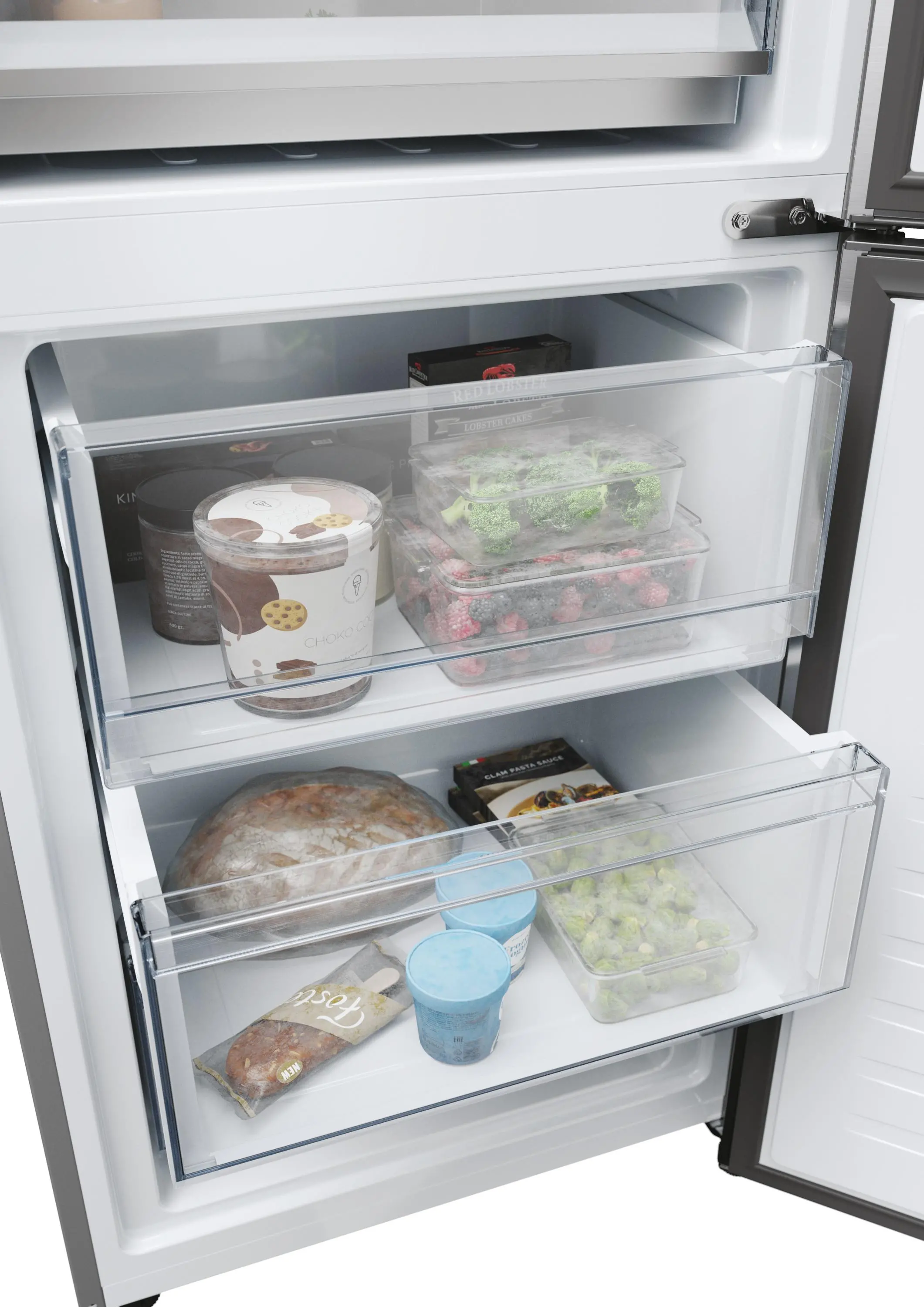 Lodówka Haier Seria 5 HDPW5618DNPD Pełny No Frost 185cm Szuflada z kontrolą wilgotności Zdalne sterowanie Dark Inox