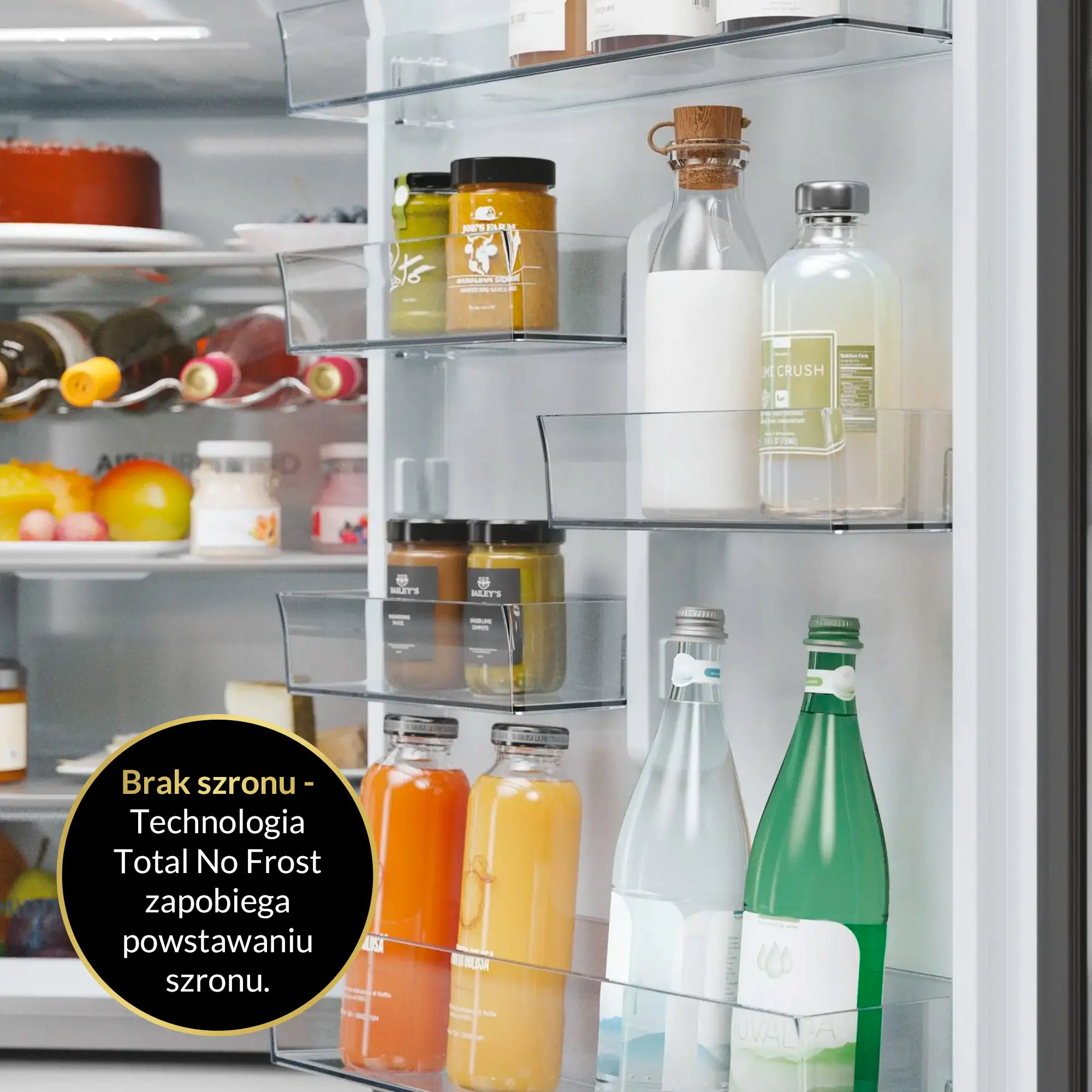 Lodówka Haier Seria 5 HDPW5618DNPD Pełny No Frost 185cm Szuflada z kontrolą wilgotności Zdalne sterowanie Dark Inox