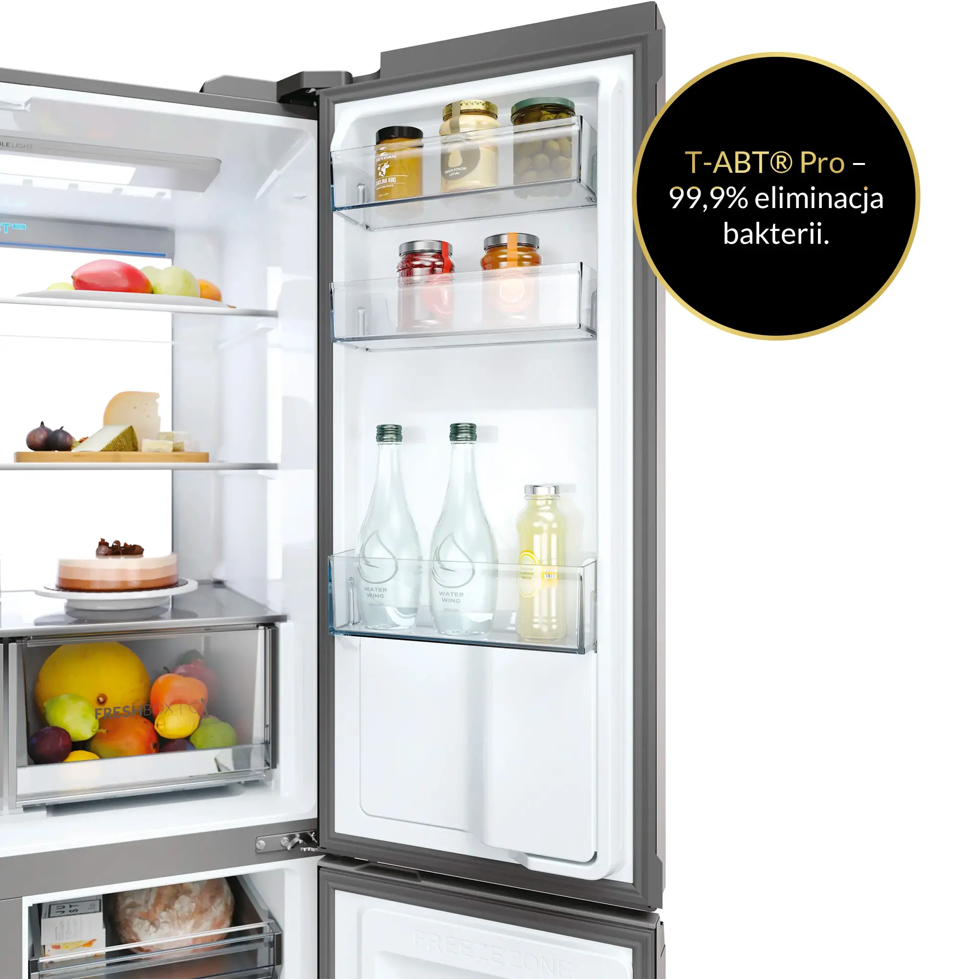Lodówka Haier HCR79F19EHMD Pełny No Frost 190,5cm Dystrybutor wody Zdalne sterowanie Dark inox