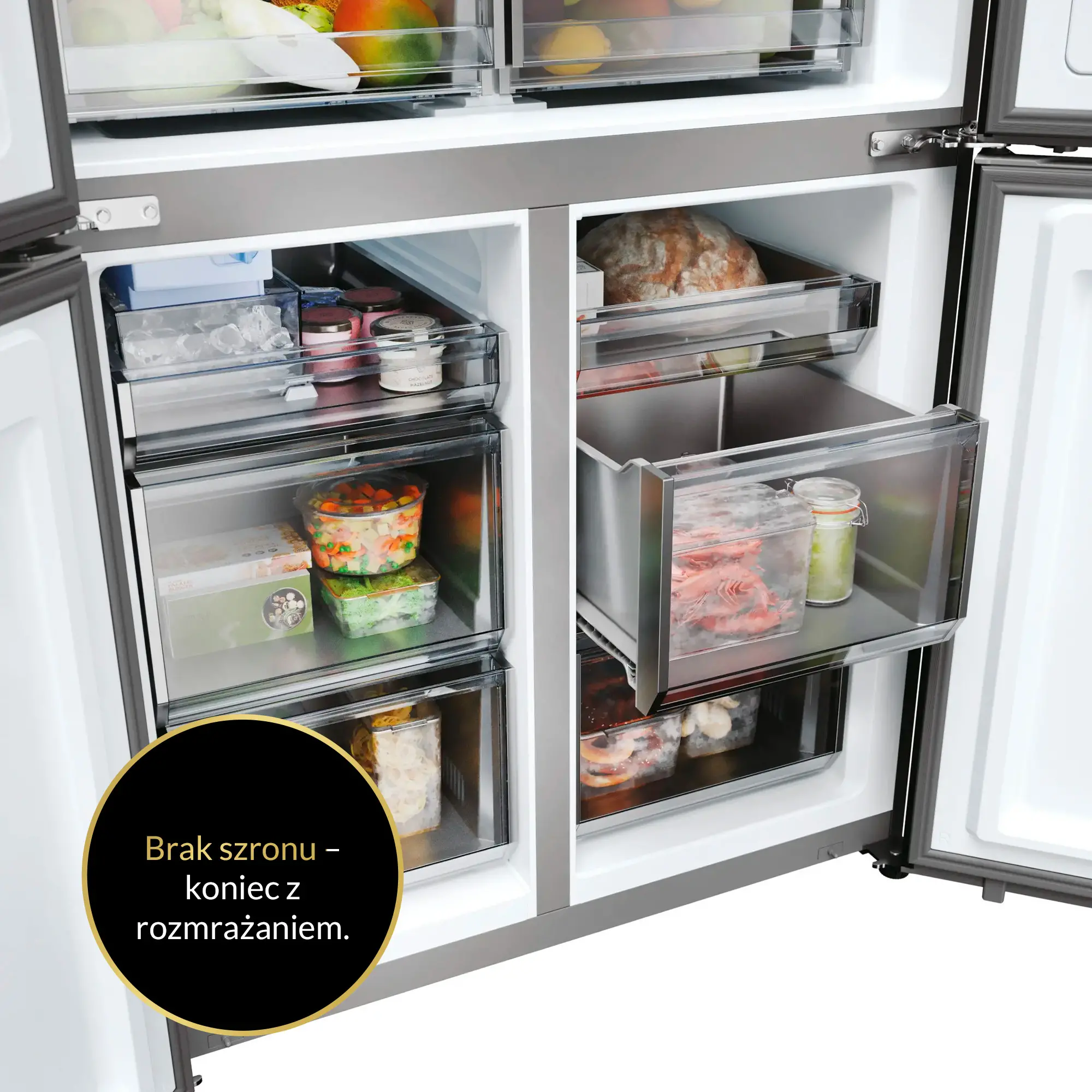 Lodówka Haier HCR79F19EHMD Pełny No Frost 190,5cm Dystrybutor wody Zdalne sterowanie Dark inox