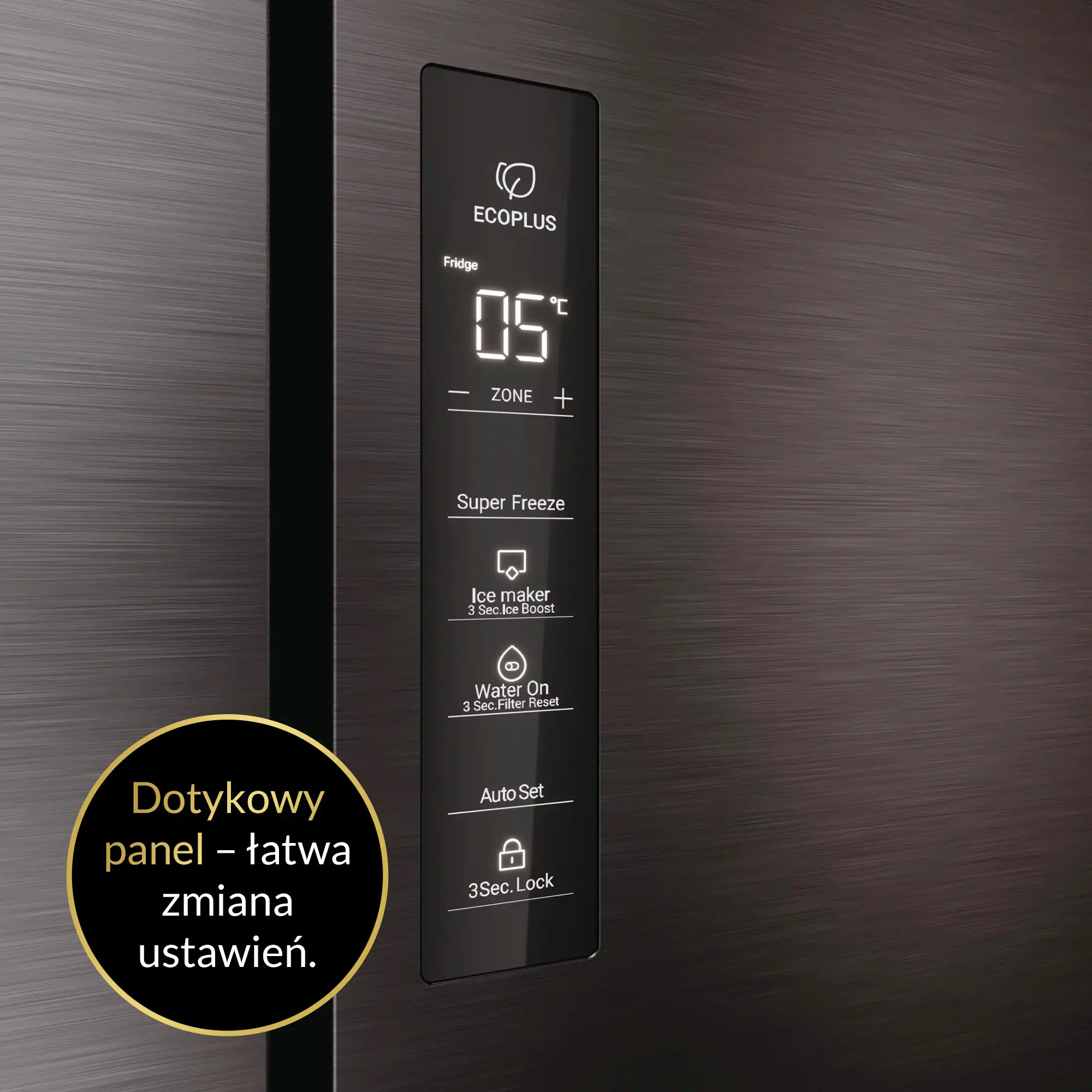 Lodówka Haier HCR79F19EHMD Pełny No Frost 190,5cm Dystrybutor wody Zdalne sterowanie Dark inox