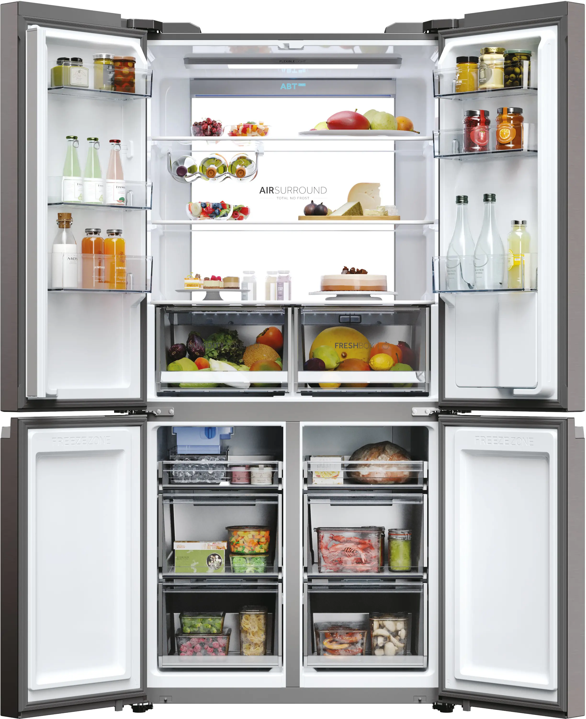 Lodówka Haier HCR79F19EHMD Pełny No Frost 190,5cm Dystrybutor wody Zdalne sterowanie Dark inox