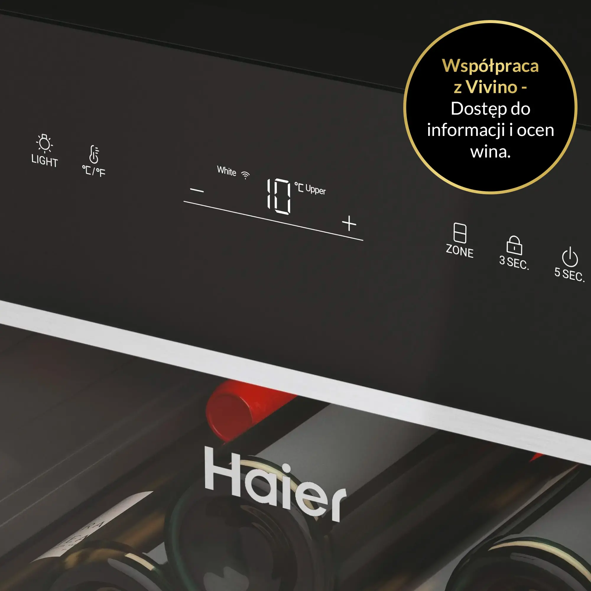 Chłodziarka do wina Haier HWS236GDEH1 236 miejsc na butelki