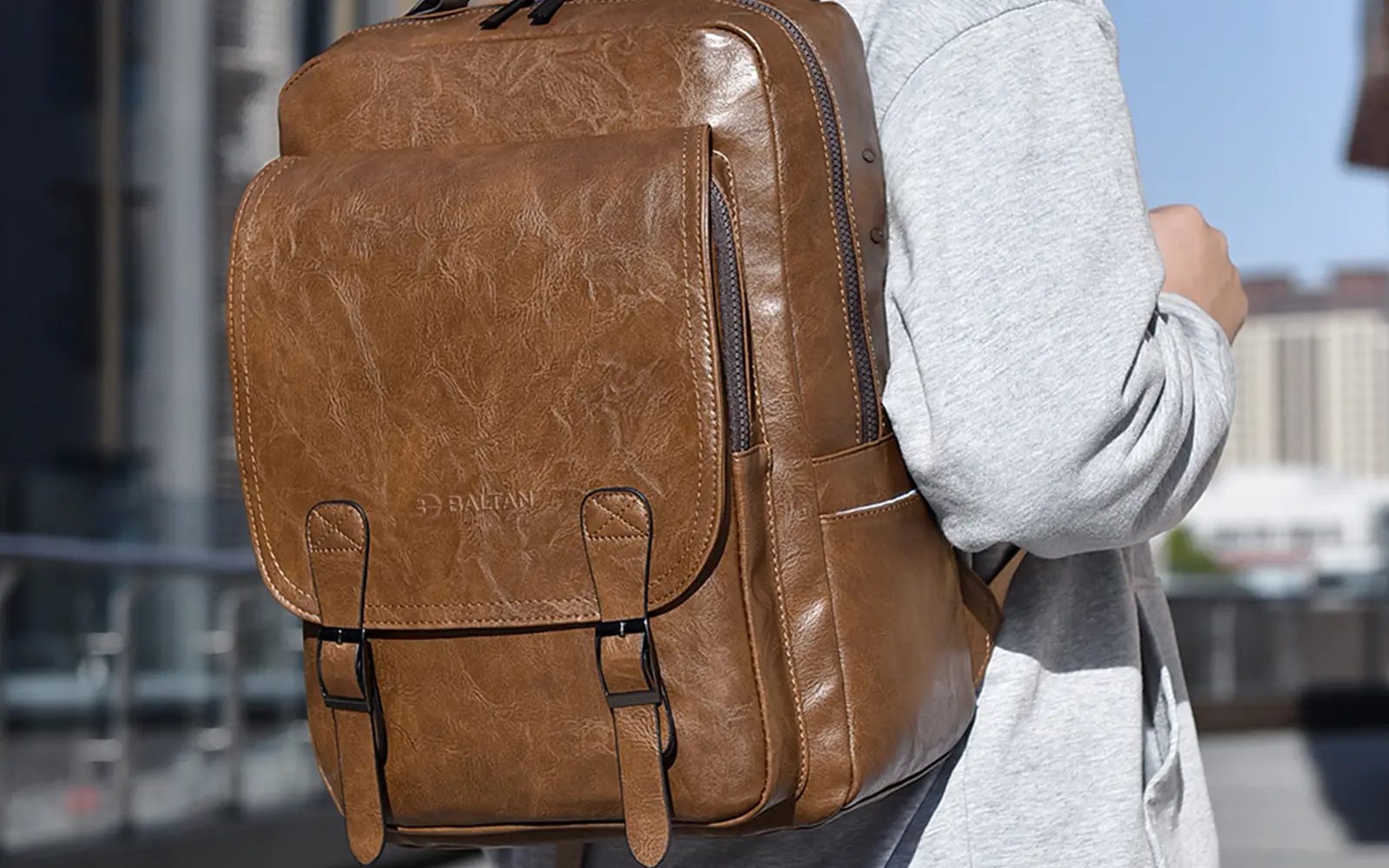 Plecak na laptopa Baltan Classic 15,6" Eco Brąz