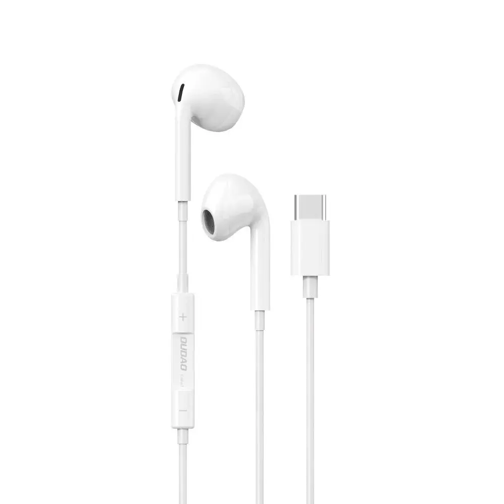Słuchawki przewodowe Dudao X14PROT USB-C Douszne Biały