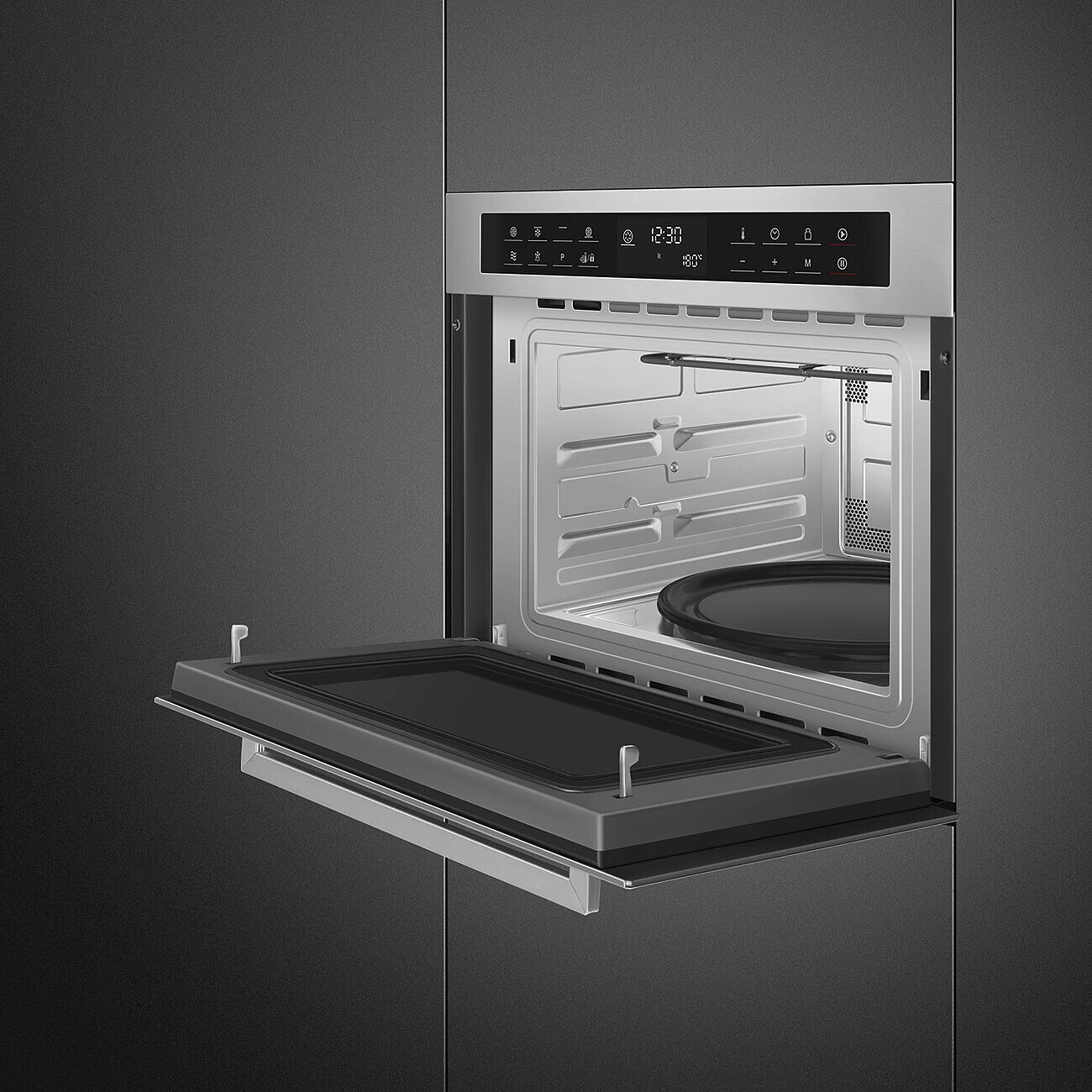 Piekarnik z mikrofalą Smeg Selezione SF4400MCX1 Termoobieg Inox