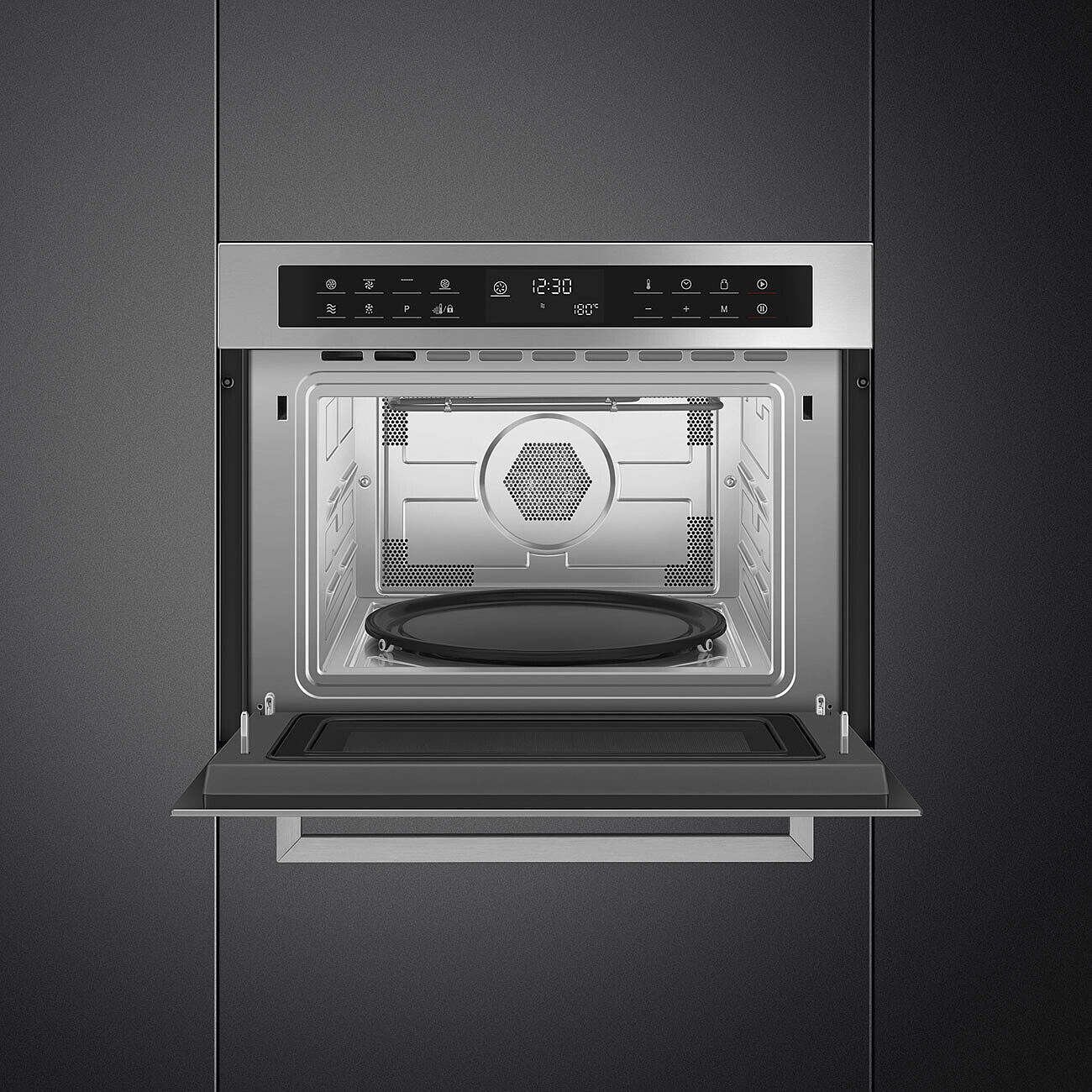 Piekarnik z mikrofalą Smeg Selezione SF4400MCX1 Termoobieg Inox