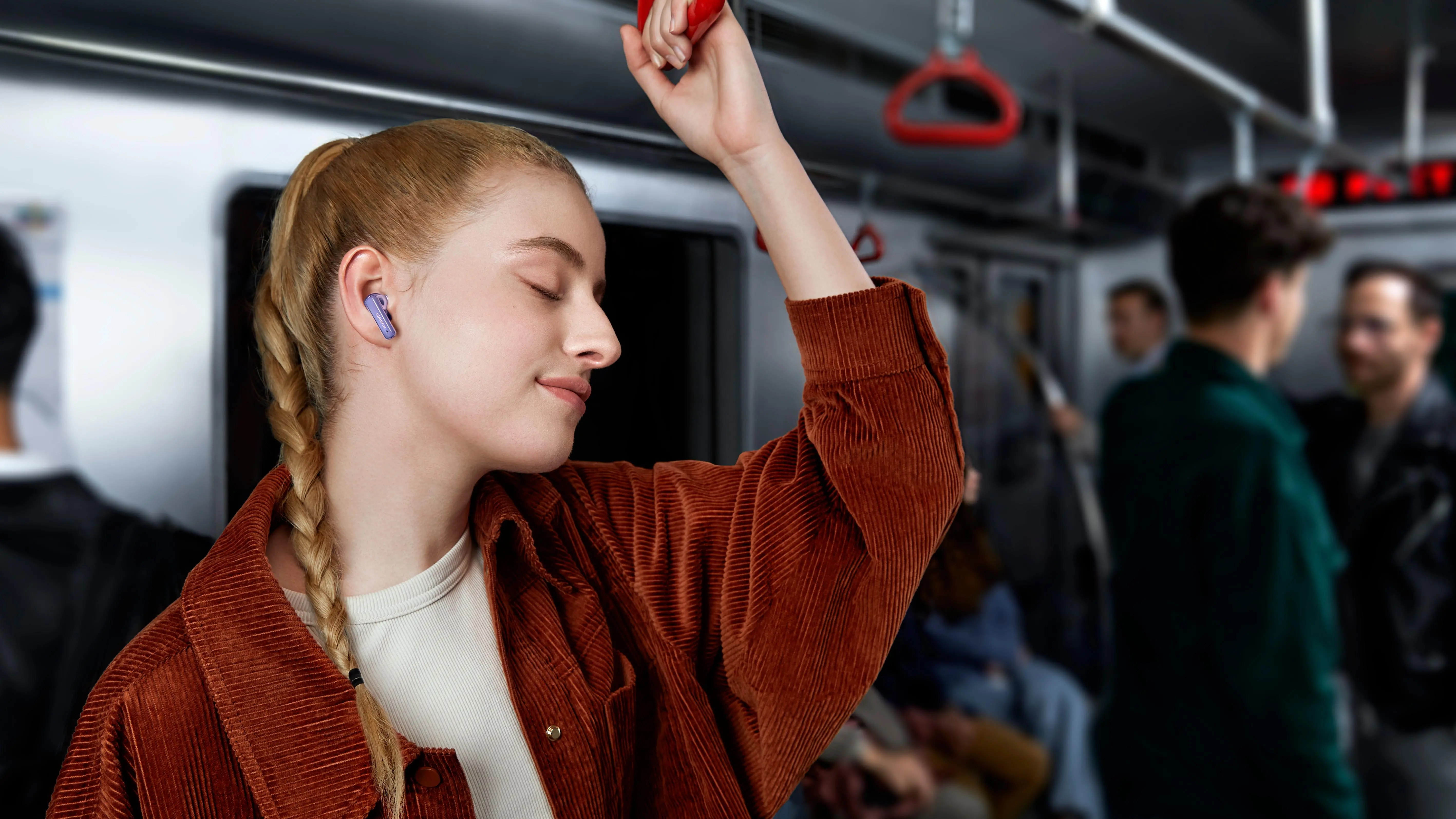 Słuchawki bezprzewodowe Huawei FreeBuds 6i ANC z etui ładującym Dokanałowe Bluetooth 5.3 Fioletowy