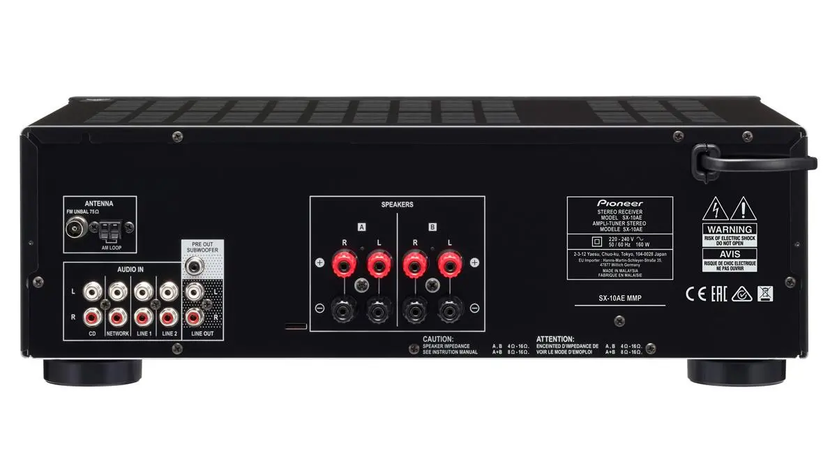 Zestaw stereo Pioneer SX-10AE Czarny, Magnat Monitor S70 Orzech 2szt.