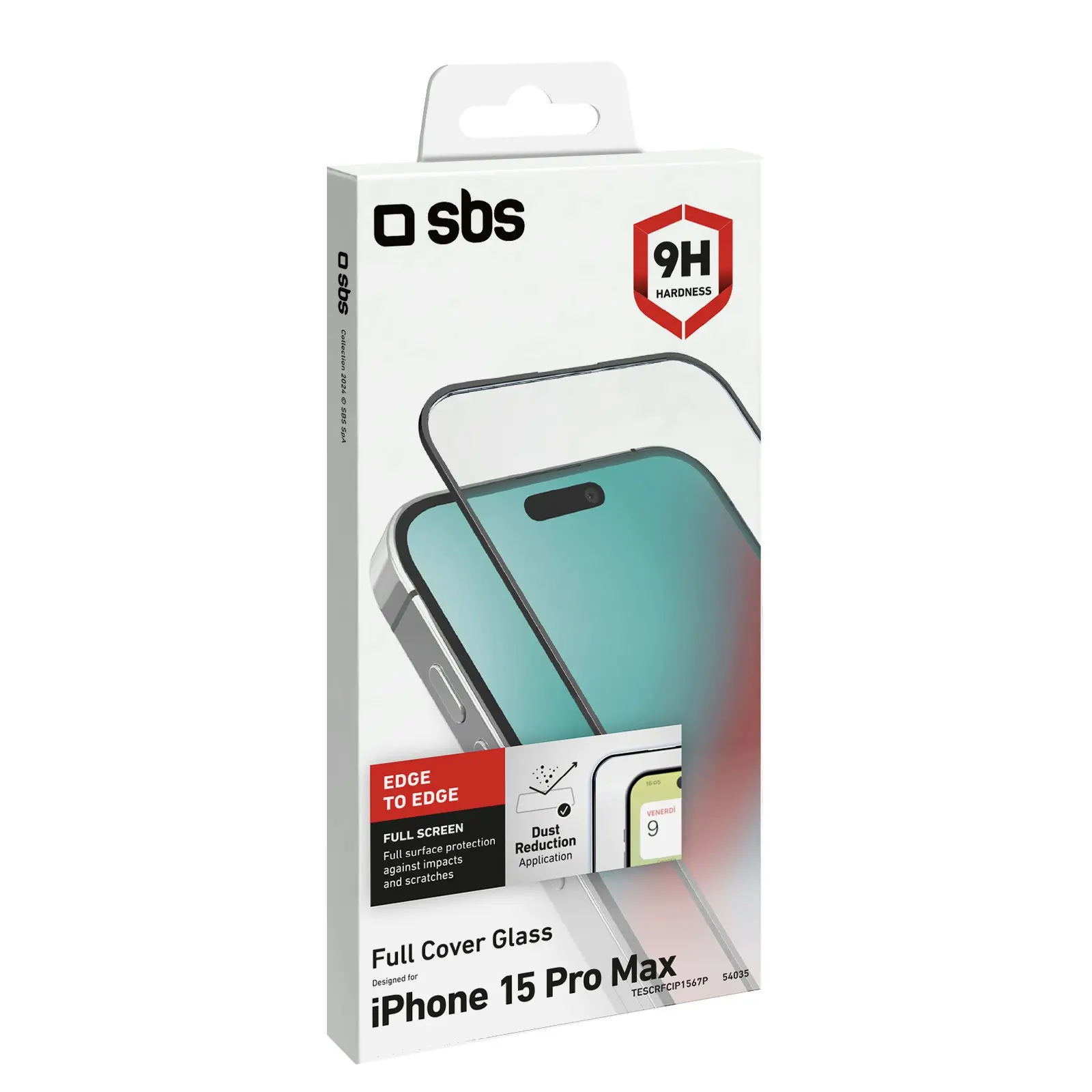 Szkło hartowane SBS TESCRFCIP1567P Full Cover Glass Screen Protector do iPhone 15 Pro Max
