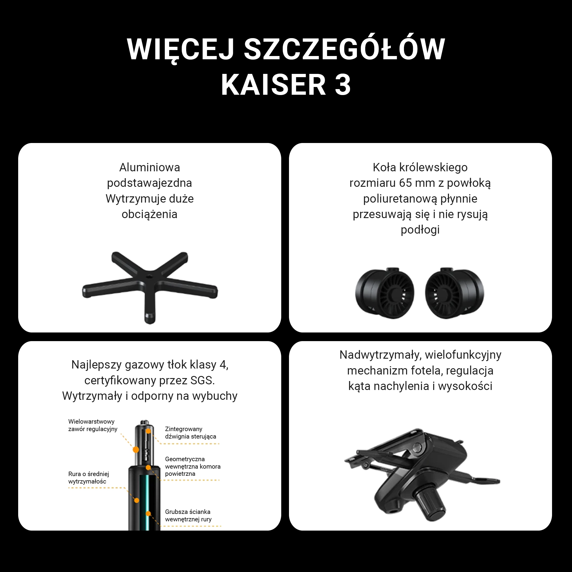 Fotel Anda Seat Kaiser 3 XL Gamingowy do 200kg Skóra ECO Pomarańczowy