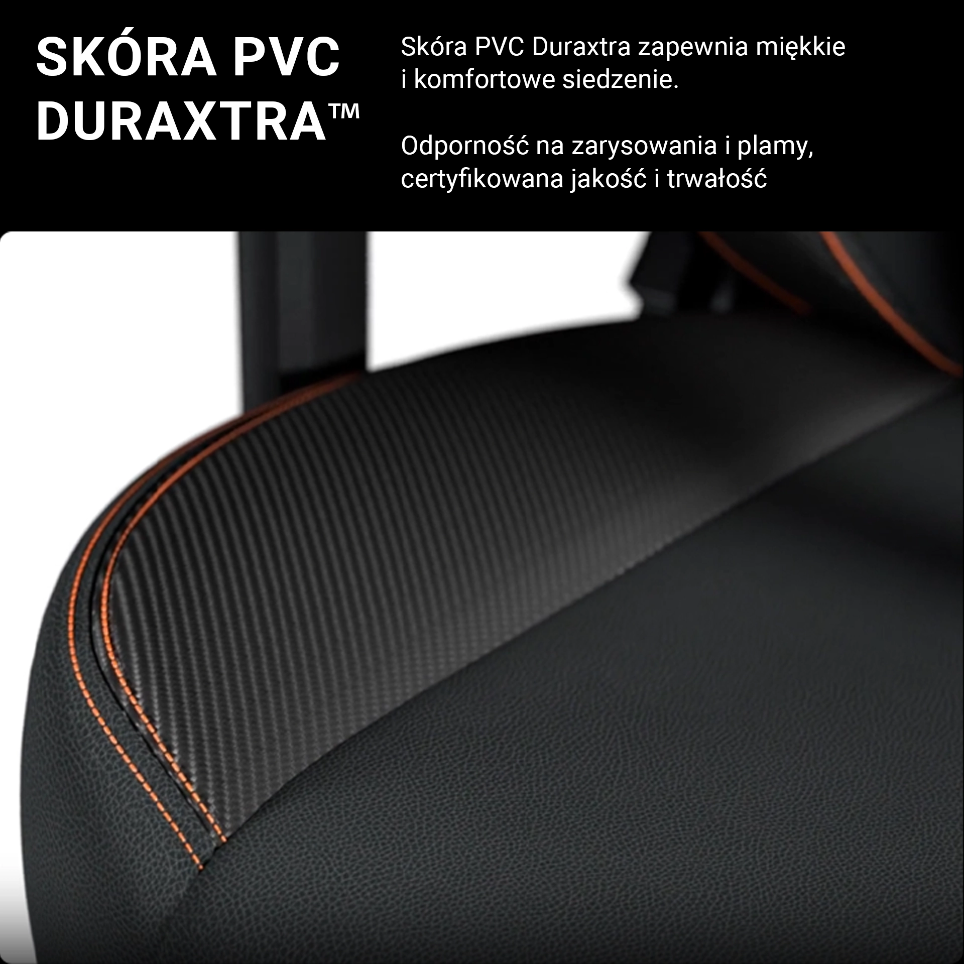 Fotel Anda Seat Kaiser 3 XL Gamingowy do 200kg Skóra ECO Pomarańczowy