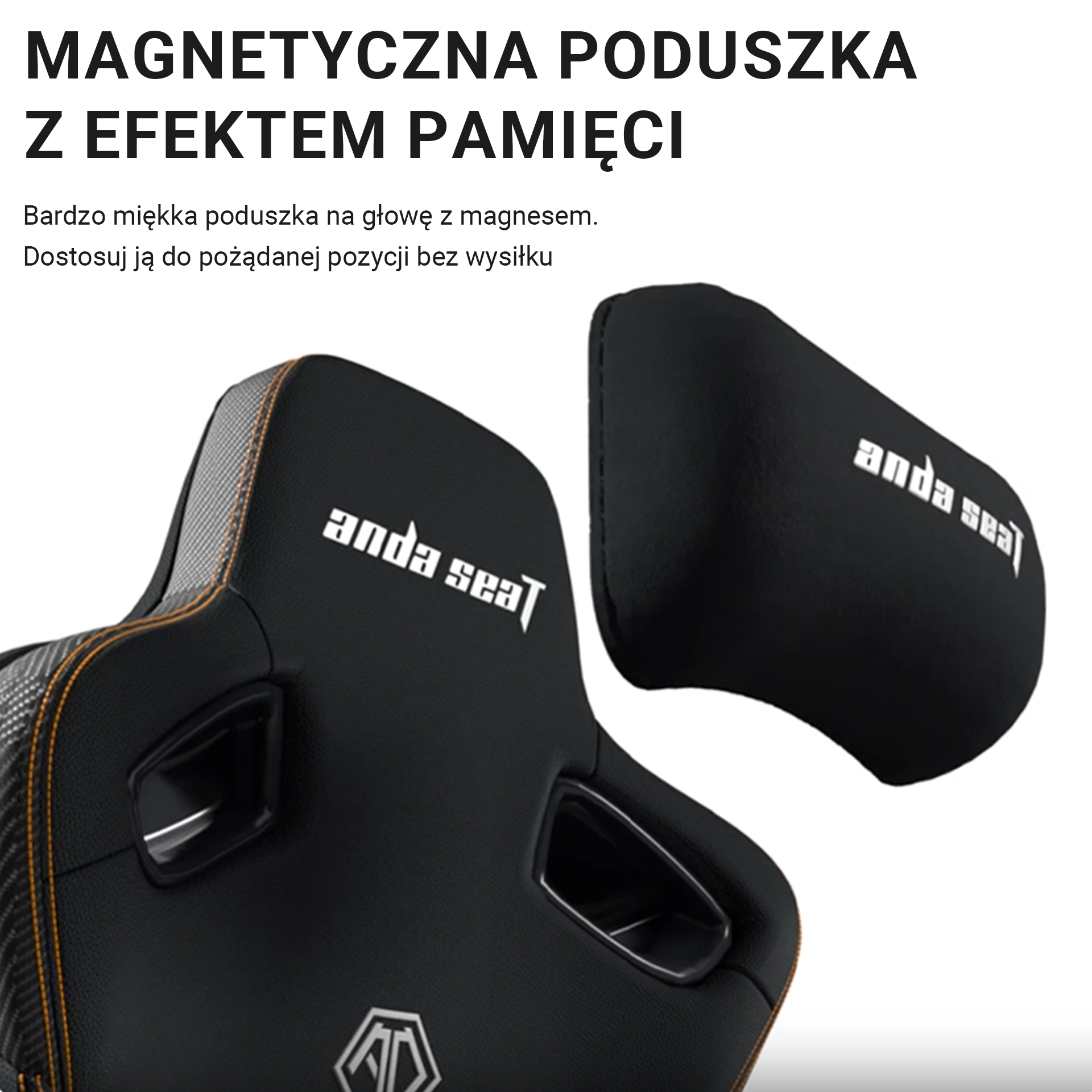 Fotel Anda Seat Kaiser 3 XL Gamingowy do 200kg Skóra ECO Pomarańczowy