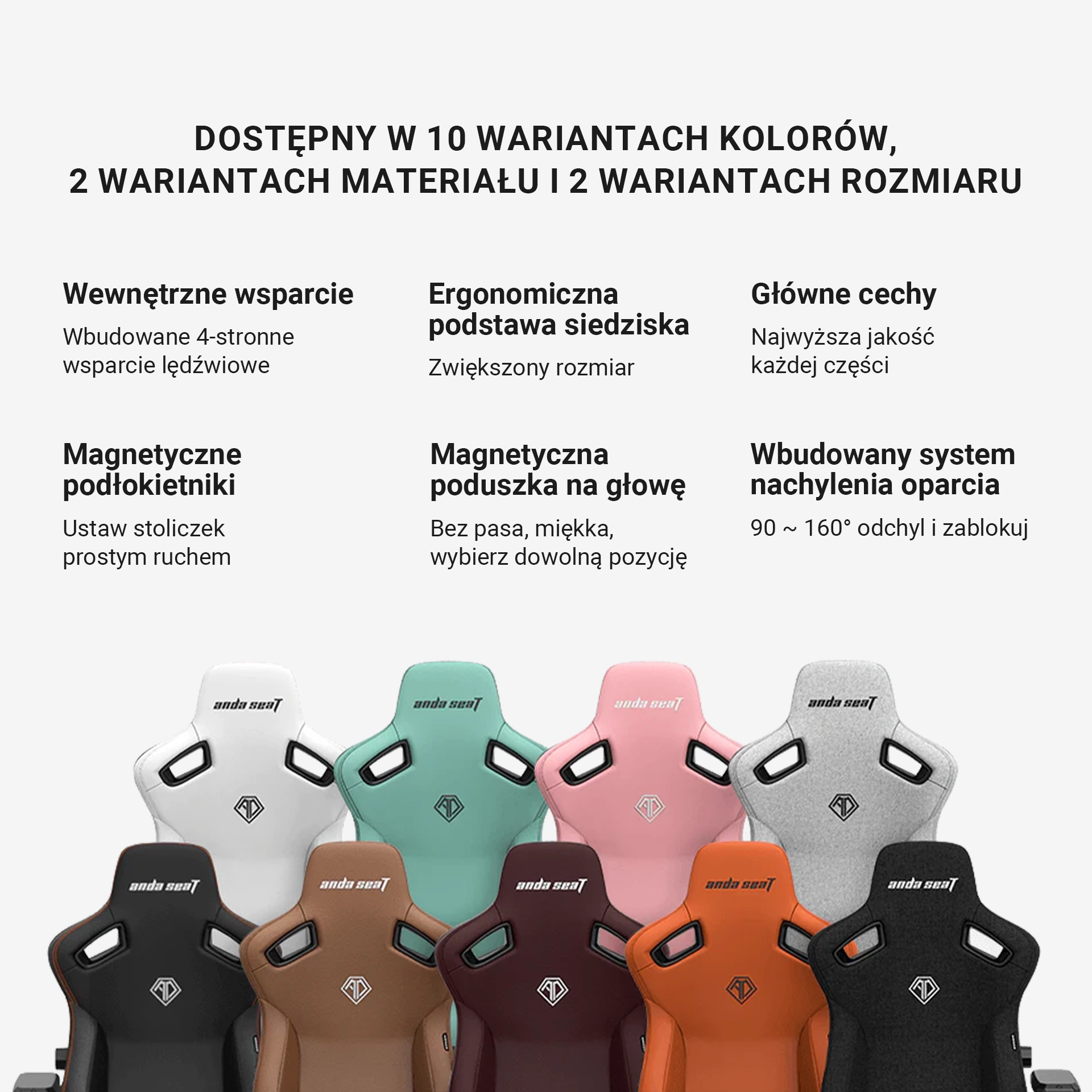 Fotel Anda Seat Kaiser 3 XL Gamingowy do 200kg Skóra ECO Pomarańczowy