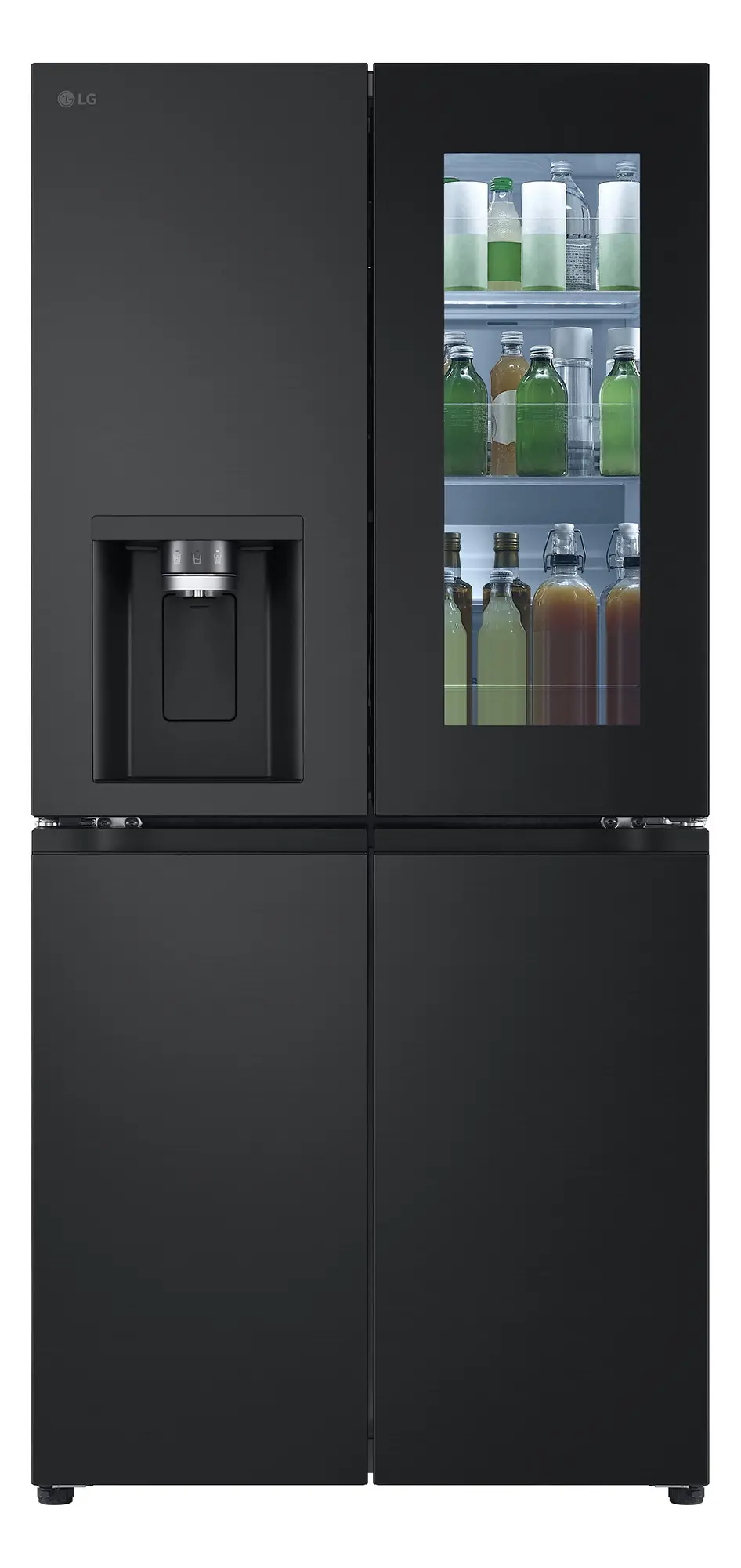 LG InstaView GMG860EPBE Funkcje AI Pełny No Frost 178,7cm Dystrybutor wody Zdalne sterowanie Ciemny grafit mat