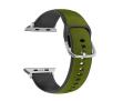 Pasek Beline Silico Leather  do Apple Watch 42/44/45/49mm Zielono-czarny