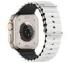 Pasek Beline Silicone Waves do Apple Watch 42/44/45/49mm Biało-czarny