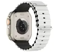 Beline Silicone Waves do Apple Watch 42/44/45/49mm Biało-czarny