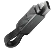 Energea Bazic GoCharge Alucable 4w1USB-A/USB-C - USB-C/Lightning 0,15m Czarny