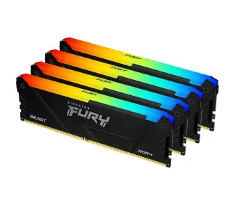 Pamięć RAM Kingston FURY Beast RGB DDR4 32GB (4 x 8GB) 3200 CL16 Czarny