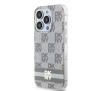 Etui DKNY IML Checkered Mono Pattern & Printed Stripes MagSafe do iPhone 14 Pro Beżowy