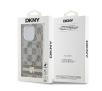 Etui DKNY IML Checkered Mono Pattern & Printed Stripes MagSafe do iPhone 14 Pro Beżowy