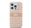 Etui DKNY IML Mono & Stripe MagSafe do iPhone 15 Różowy