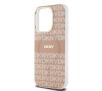 Etui DKNY IML Mono & Stripe MagSafe do iPhone 15 Pro Różowy