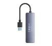 Hub USB Baseus B0005280B811-10 4w1 UltraJoy Lite 15cm USB-A do 4x USB 3.0 + USB-C 5V Szary