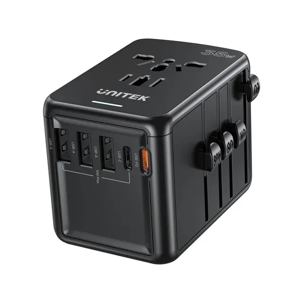 Ładowarka podróżna Unitek P1121ABK01 EU/US/UK/AUS PowerDelivery 35W