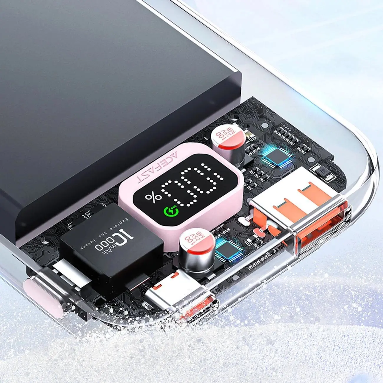 Powerbank Acefast Sparkling 10000mAh 30W Różowy