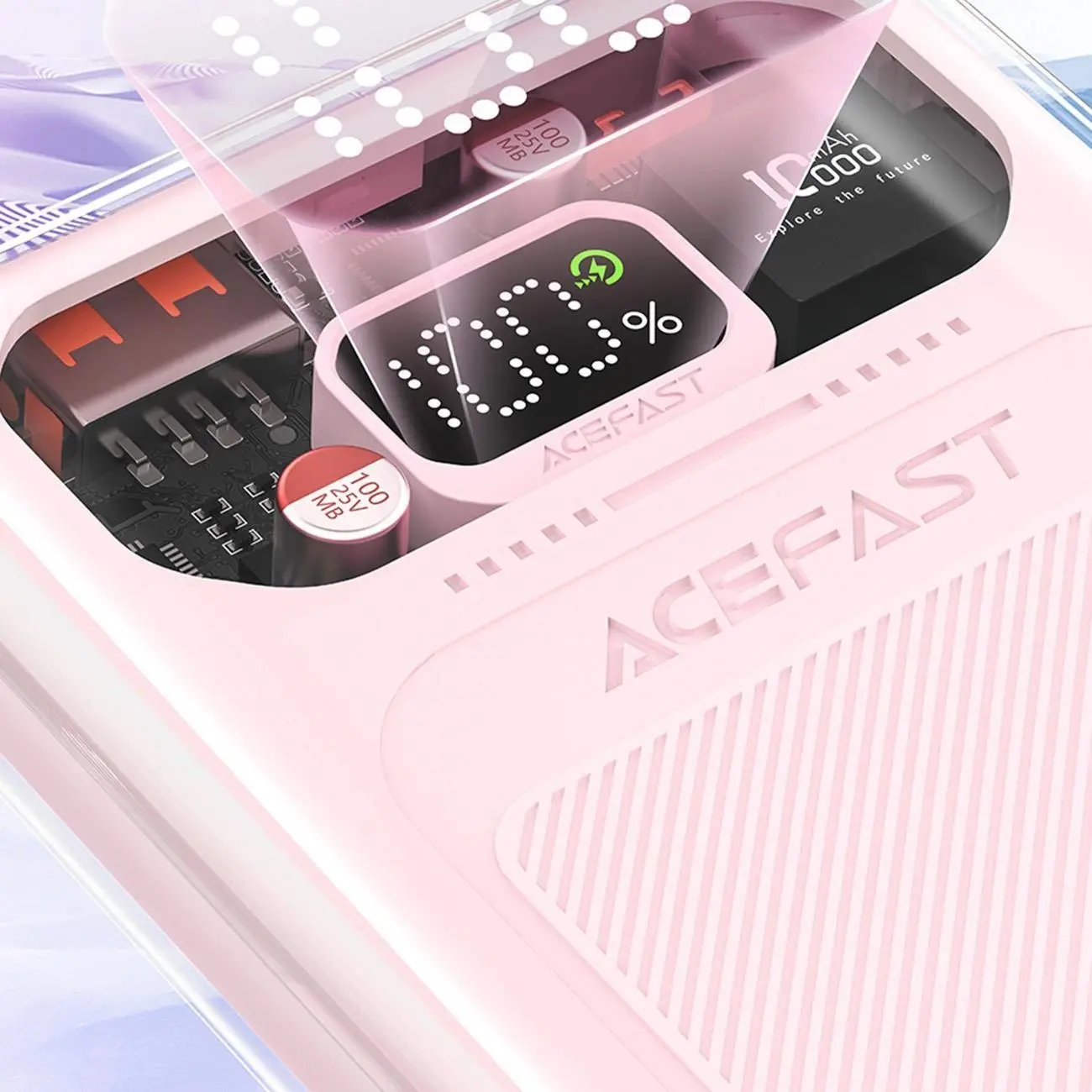Powerbank Acefast Sparkling 10000mAh 30W Różowy