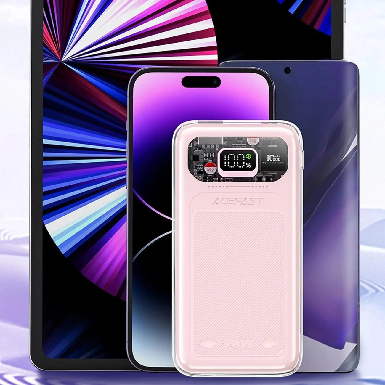 Powerbank Acefast Sparkling 10000mAh 30W Różowy