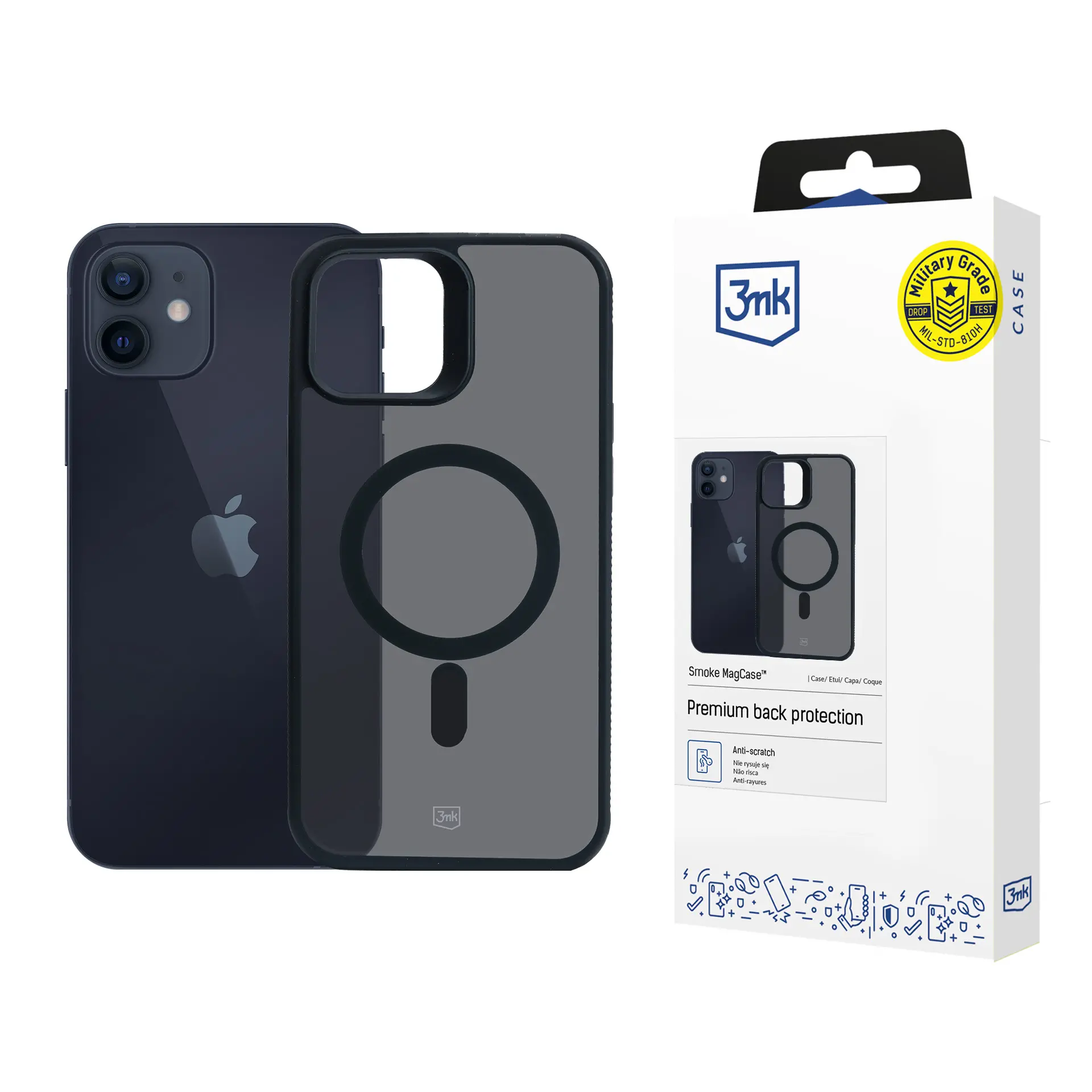Etui 3mk Smoke MagCase do iPhone 12/12 Pro Czarny