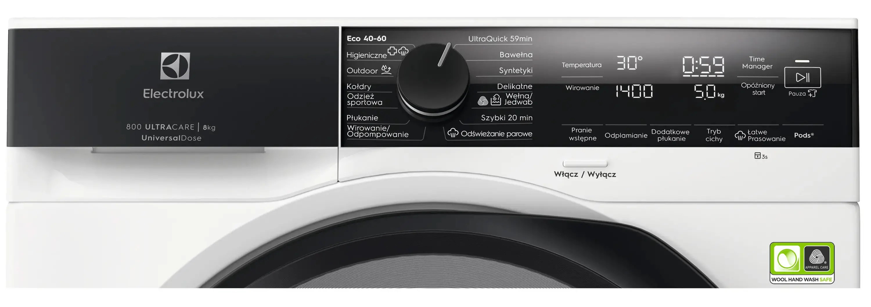 Pralka Electrolux 800 UltraCare EW8F4482UP 8kg 1400obr/min
