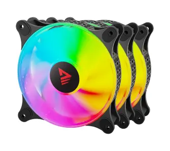 Wentylator Savio Blast Fan Set 120mm 3 szt. ARGB Czarny