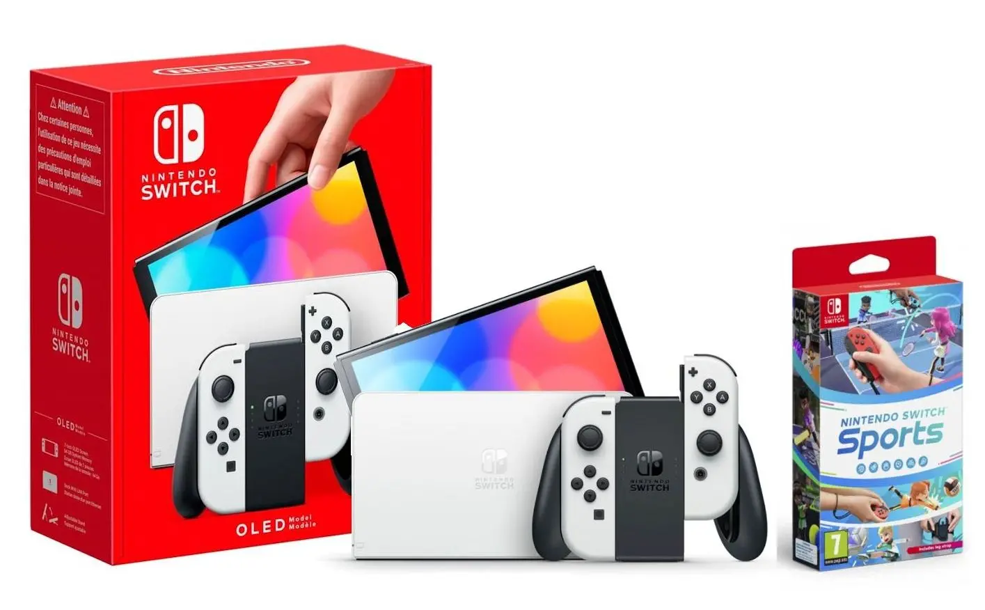 Konsola Nintendo Switch OLED Biały + Switch Sports