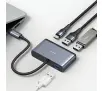 Hub USB USAMS SJ627HUB01 4w1 2xUSB 2.0/USB 3.0/ USB-C Szary