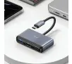 Hub USB USAMS SJ627HUB01 4w1 2xUSB 2.0/USB 3.0/ USB-C Szary