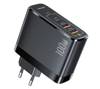 Ładowarka sieciowa USAMS T44 2xUSB-C+2xUSB 100W PD3.0 Czarny