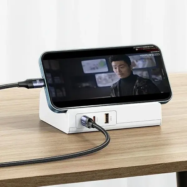 Listwa USAMS CC160TC01 3 gniazda 2xUSB-C USB-A 65W 2m Biały